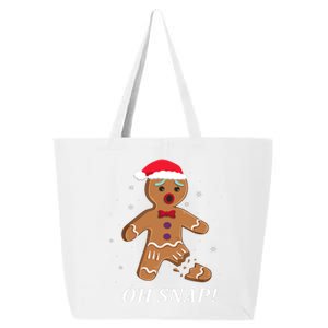 Gingerbread Man Oh Snap Christmas Cookie Costume Baking Team 25L Jumbo Tote