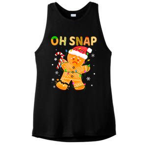 Gingerbread Man Oh Snap Funny Cute Christmas Ladies PosiCharge Tri-Blend Wicking Tank