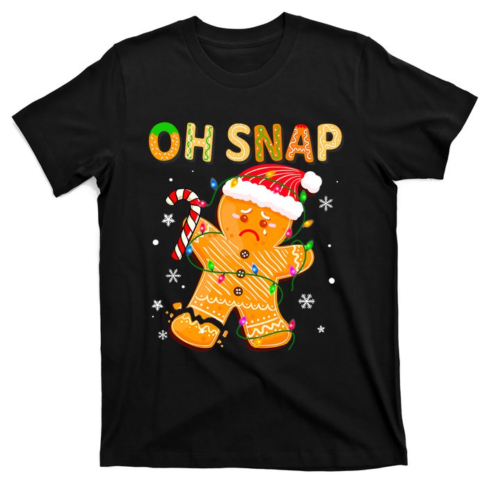 Gingerbread Man Oh Snap Funny Cute Christmas T-Shirt