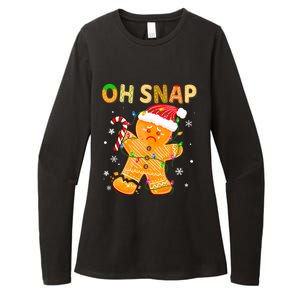 Gingerbread Man Oh Snap Funny Cute Christmas Womens CVC Long Sleeve Shirt