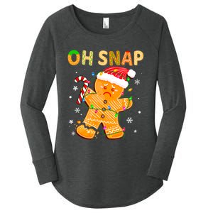 Gingerbread Man Oh Snap Funny Cute Christmas Women's Perfect Tri Tunic Long Sleeve Shirt