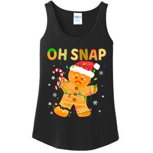 Gingerbread Man Oh Snap Funny Cute Christmas Ladies Essential Tank