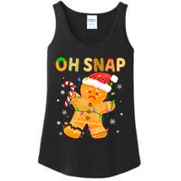 Gingerbread Man Oh Snap Funny Cute Christmas Ladies Essential Tank