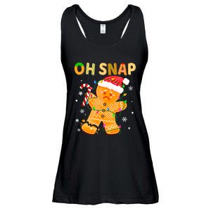 Gingerbread Man Oh Snap Funny Cute Christmas Ladies Essential Flowy Tank