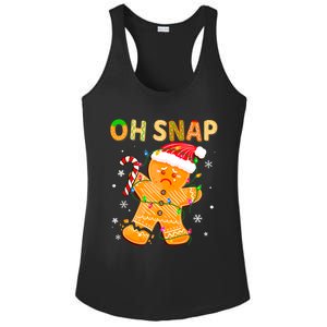 Gingerbread Man Oh Snap Funny Cute Christmas Ladies PosiCharge Competitor Racerback Tank