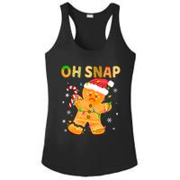 Gingerbread Man Oh Snap Funny Cute Christmas Ladies PosiCharge Competitor Racerback Tank