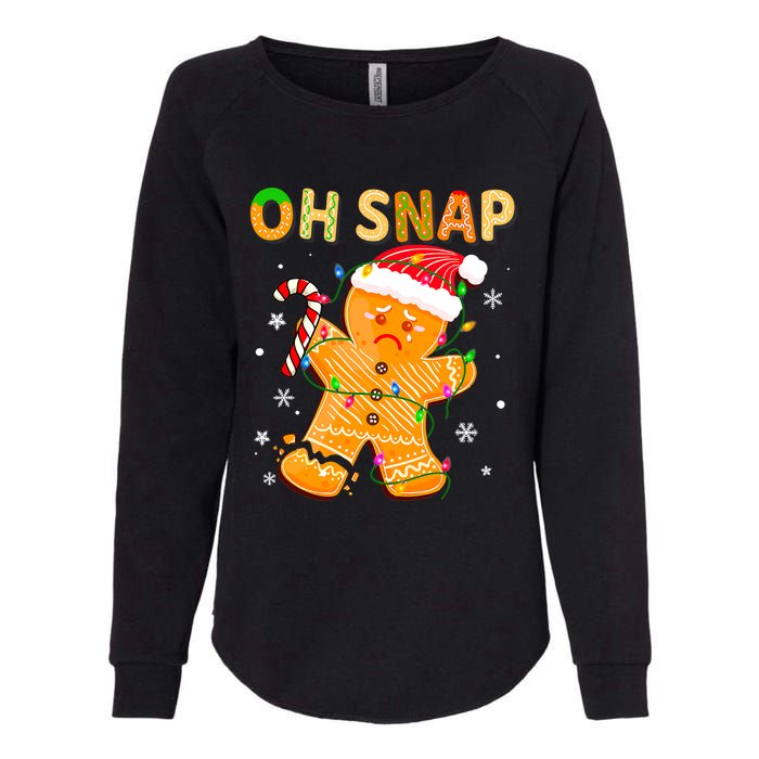 Gingerbread Man Oh Snap Funny Cute Christmas Womens California Wash Sweatshirt