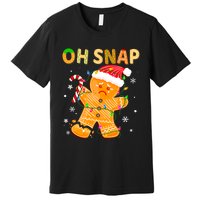 Gingerbread Man Oh Snap Funny Cute Christmas Premium T-Shirt