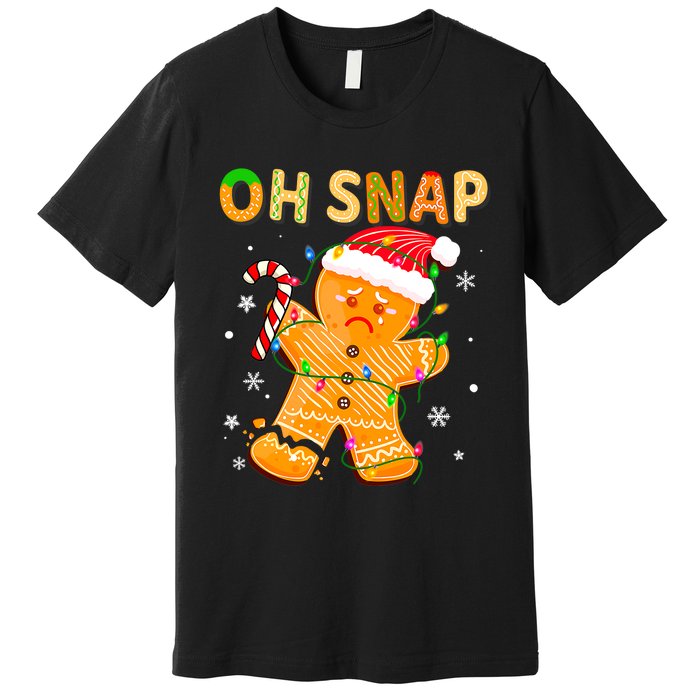 Gingerbread Man Oh Snap Funny Cute Christmas Premium T-Shirt