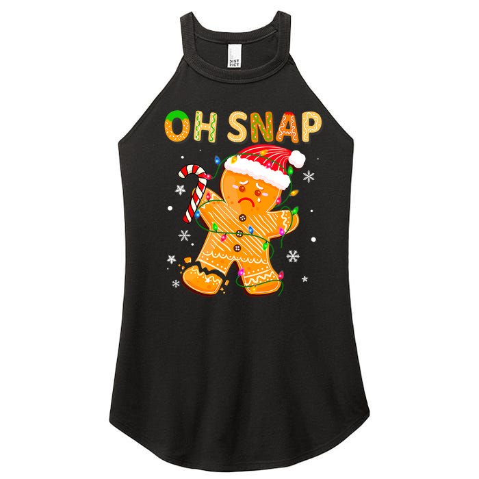 Gingerbread Man Oh Snap Funny Cute Christmas Women's Perfect Tri Rocker Tank