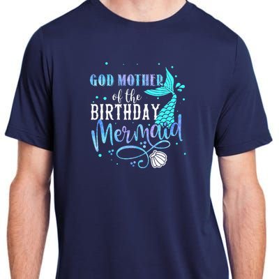 GOD MOTHER Of The Birthday Mermaid Matching Family Party Adult ChromaSoft Performance T-Shirt