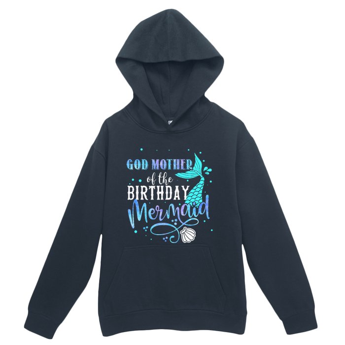 GOD MOTHER Of The Birthday Mermaid Matching Family Party Urban Pullover Hoodie