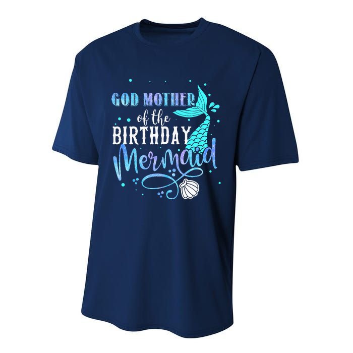 GOD MOTHER Of The Birthday Mermaid Matching Family Party Performance Sprint T-Shirt