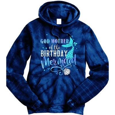 GOD MOTHER Of The Birthday Mermaid Matching Family Party Tie Dye Hoodie