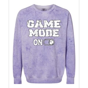 Game Mode On Video Games Player Quote Fun Outfit Cool Gift Colorblast Crewneck Sweatshirt