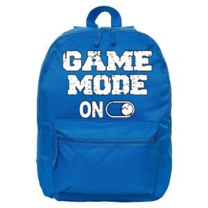 Game Mode On Video Games Player Quote Fun Outfit Cool Gift 16 in Basic Backpack