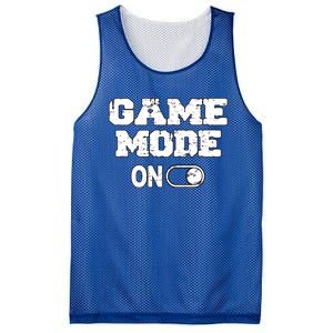 Game Mode On Video Games Player Quote Fun Outfit Cool Gift Mesh Reversible Basketball Jersey Tank