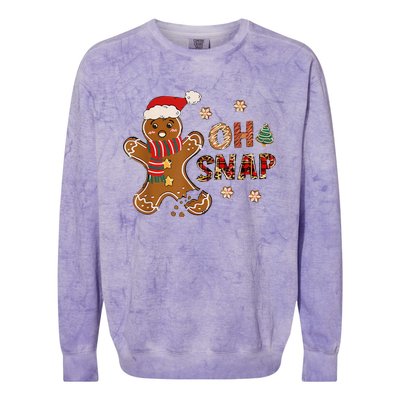 Gingerbread Man Oh Snap Christmas Funny Cookie Baking Colorblast Crewneck Sweatshirt