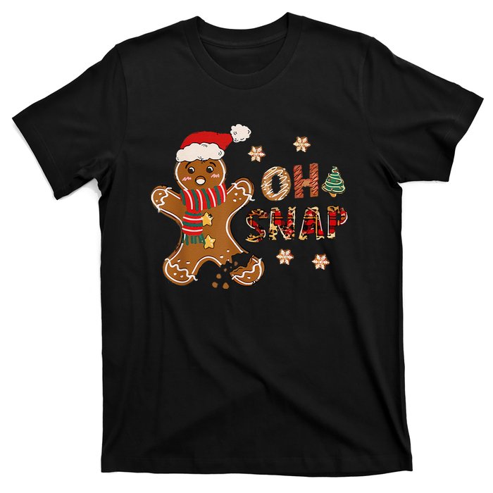 Gingerbread Man Oh Snap Christmas Funny Cookie Baking T-Shirt