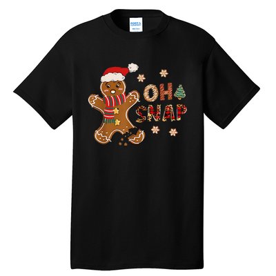 Gingerbread Man Oh Snap Christmas Funny Cookie Baking Tall T-Shirt