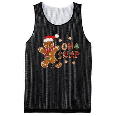 Gingerbread Man Oh Snap Christmas Funny Cookie Baking Mesh Reversible Basketball Jersey Tank