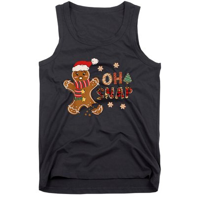 Gingerbread Man Oh Snap Christmas Funny Cookie Baking Tank Top