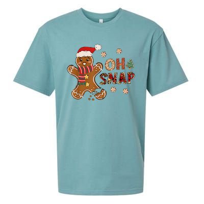 Gingerbread Man Oh Snap Christmas Funny Cookie Baking Sueded Cloud Jersey T-Shirt