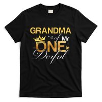 Grandma Mr Onederful 1st Birthday First One Derful Matching T-Shirt