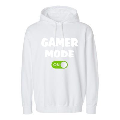 Game Mode On Cool Gaming Gift Meaningful Gift Garment-Dyed Fleece Hoodie