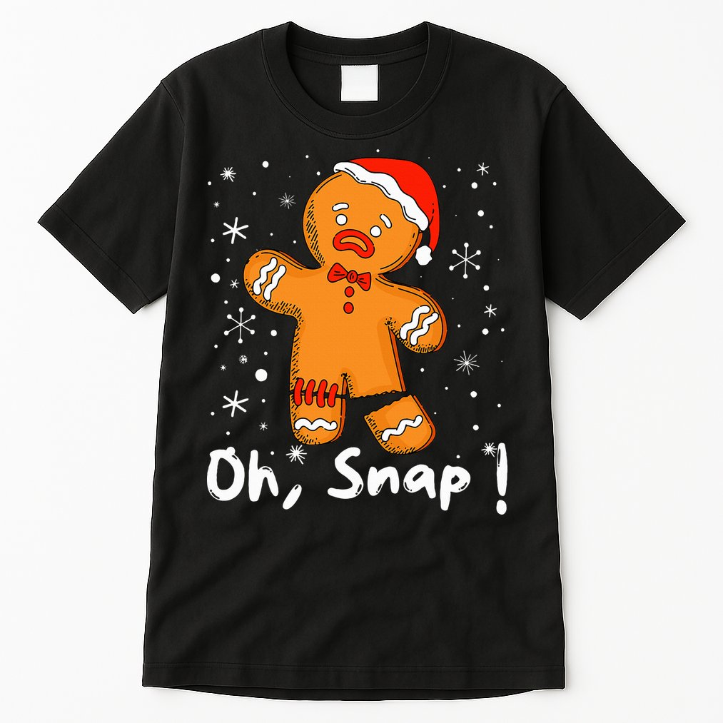 Gingerbread Man Oh Snap Christmas Cookie Costume Baking Team  Tall T-Shirt