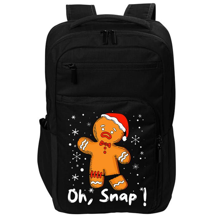 Gingerbread Man Oh Snap Christmas Cookie Costume Baking Team  Impact Tech Backpack