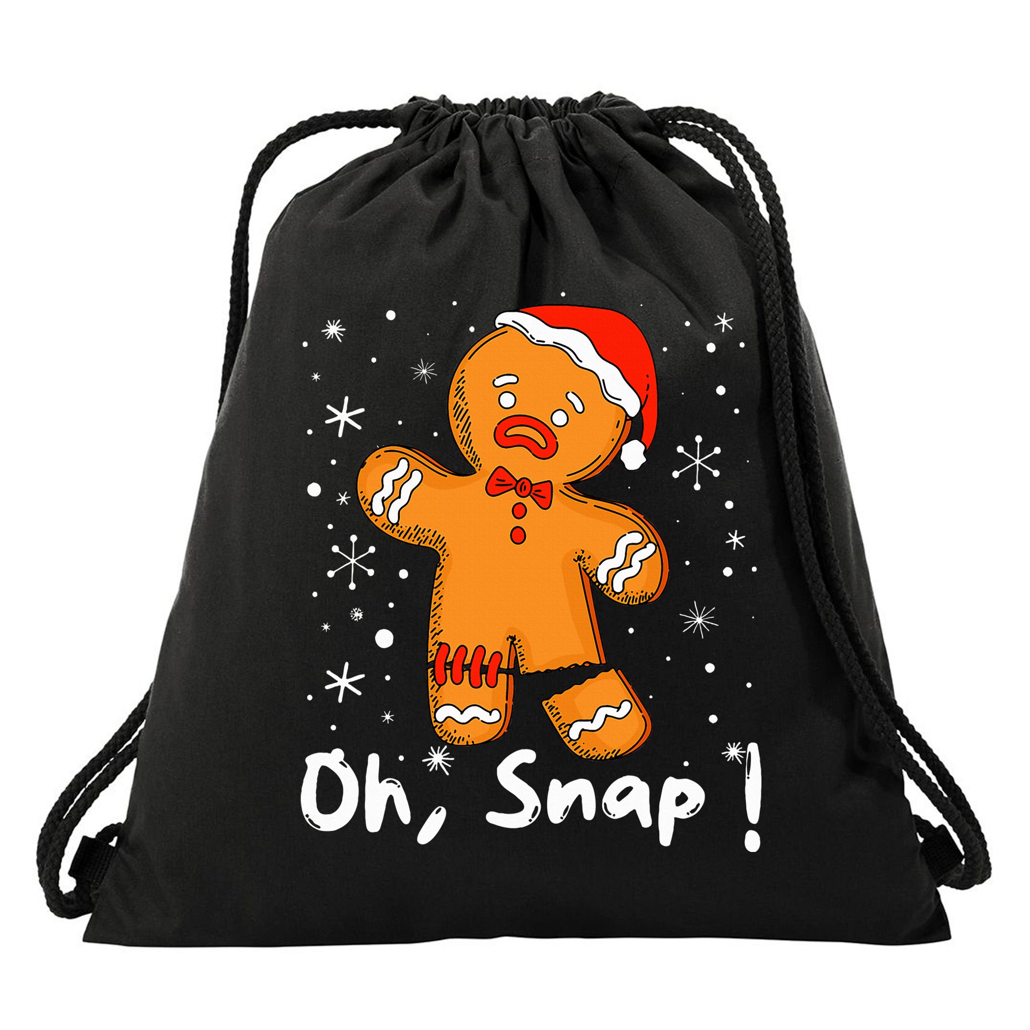 Gingerbread Man Oh Snap Christmas Cookie Costume Baking Team  Drawstring Bag