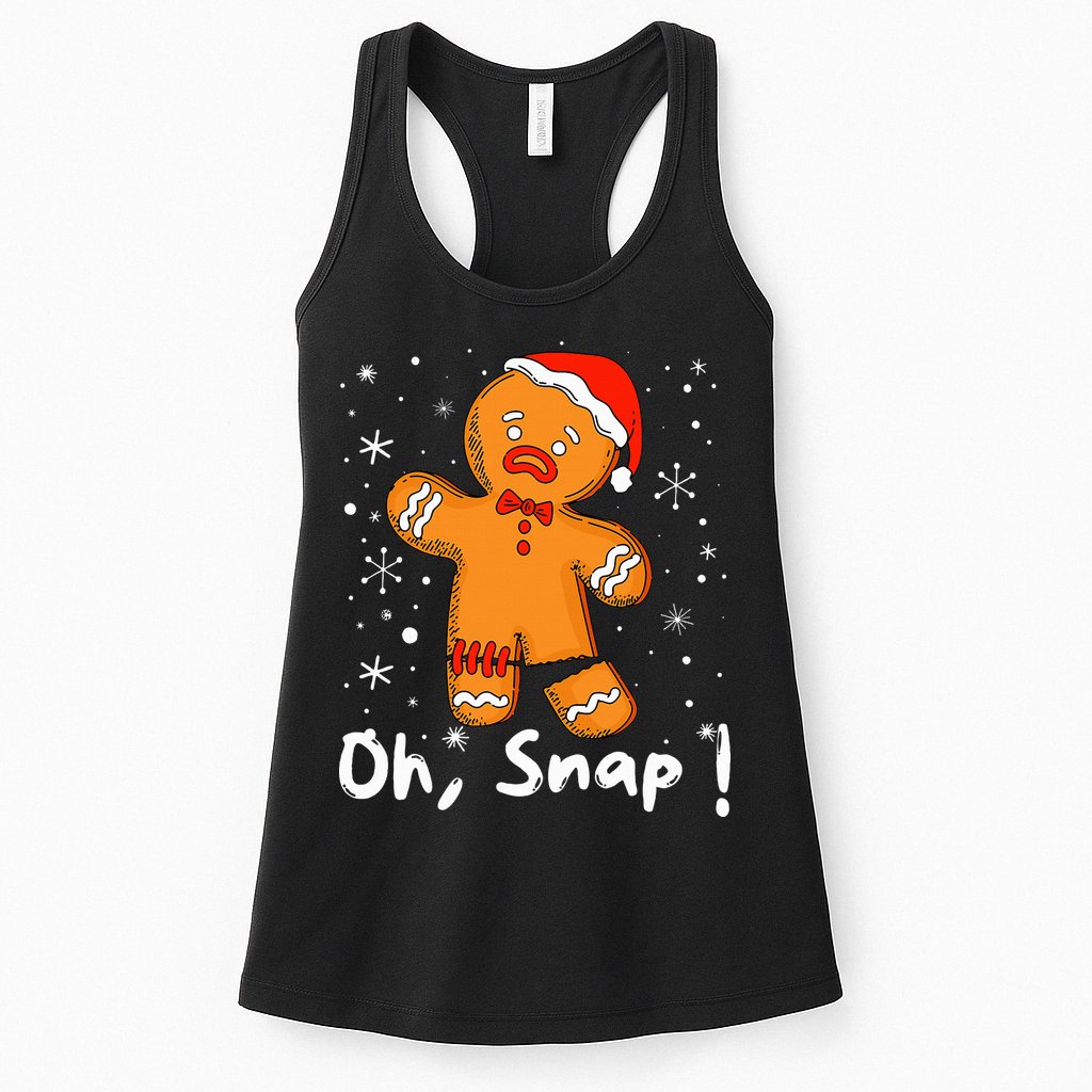 Gingerbread Man Oh Snap Christmas Cookie Costume Baking Team  Womens Tank Top