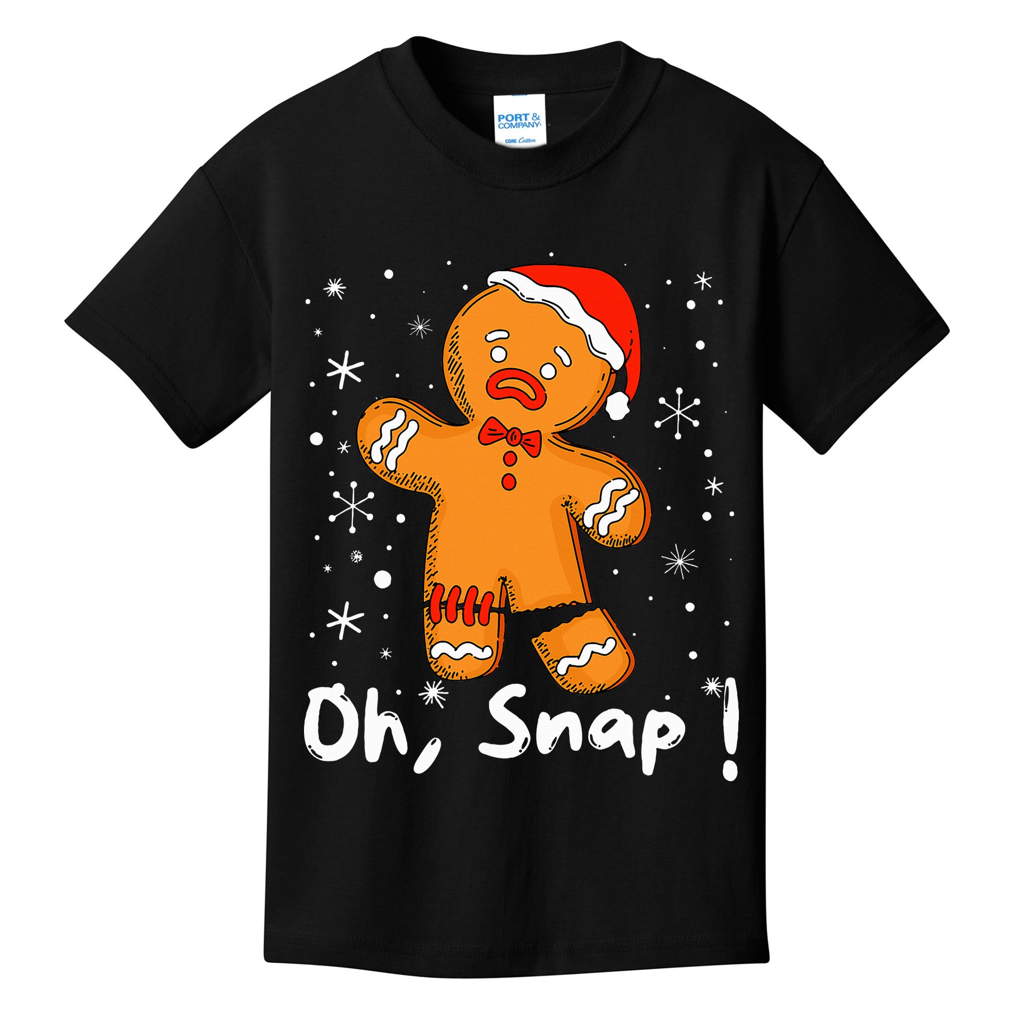 Gingerbread Man Oh Snap Christmas Cookie Costume Baking Team  Kids T-Shirt