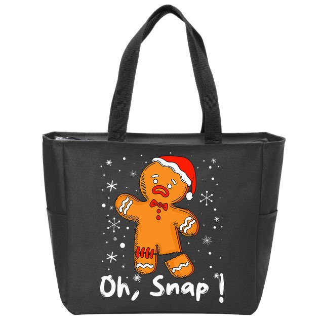 Gingerbread Man Oh Snap Christmas Cookie Costume Baking Team  Zip Tote Bag