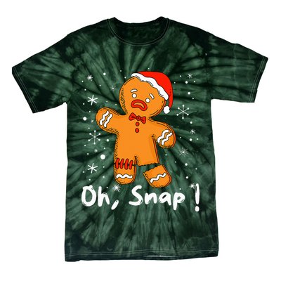 Gingerbread Man Oh Snap Christmas Cookie Costume Baking Team  Tie-Dye T-Shirt