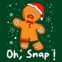 Gingerbread Man Oh Snap Christmas Cookie Costume Baking Team  Womens T-Shirt