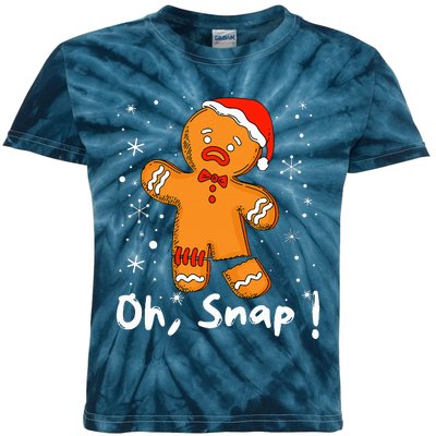 Gingerbread Man Oh Snap Christmas Cookie Costume Baking Team  Kids Tie-Dye T-Shirt