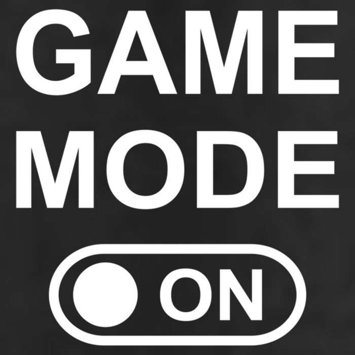Game Mode On Funny Gaming Cool Gamer Simple Gift 7 Panel Mesh Trucker Snapback Hat