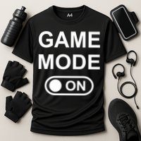 Game Mode On Funny Gaming Cool Gamer Simple Gift Cooling Performance Crew T-Shirt