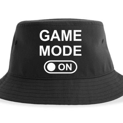 Game Mode On Funny Gaming Cool Gamer Simple Gift Sustainable Bucket Hat