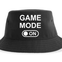 Game Mode On Funny Gaming Cool Gamer Simple Gift Sustainable Bucket Hat