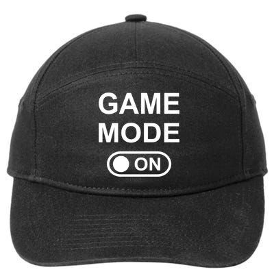 Game Mode On Funny Gaming Cool Gamer Simple Gift 7-Panel Snapback Hat