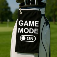Game Mode On Funny Gaming Cool Gamer Simple Gift Golf Towel