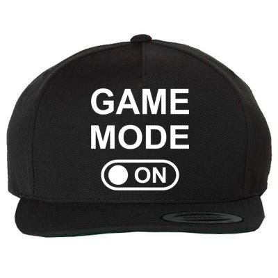 Game Mode On Funny Gaming Cool Gamer Simple Gift Wool Snapback Cap