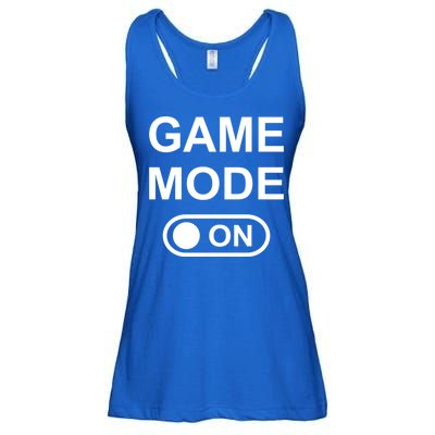 Game Mode On Funny Gaming Cool Gamer Simple Gift Ladies Essential Flowy Tank