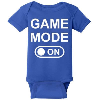 Game Mode On Funny Gaming Cool Gamer Simple Gift Baby Bodysuit