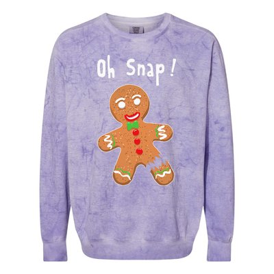 Gingerbread Man Oh Snap Christmas Cookie Costume Baking Team Colorblast Crewneck Sweatshirt