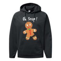 Gingerbread Man Oh Snap Christmas Cookie Costume Baking Team Performance Fleece Hoodie