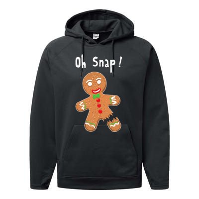 Gingerbread Man Oh Snap Christmas Cookie Costume Baking Team Performance Fleece Hoodie